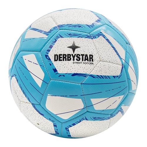 Derbystar Street Soccer Fußball in Größe 5 und "Mini - Der Neue Freizeit Fußball in weiß-blau von Derbystar