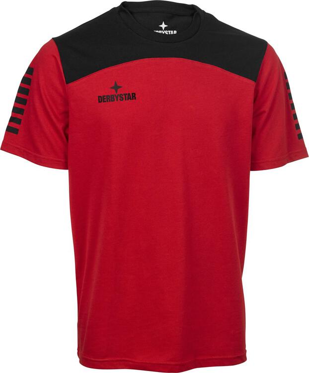 Derbystar T-Shirt Ultimo v23 Kinder 6080140320 rot schwarz - Gr. 140 von Derbystar