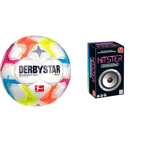 Derbystar Unisex - Erwachsene, Ball, Multicolor, 5 & Jumbo Spiele Hitster Original EIN Party- und Kartenspiel für Erwachsene und Familien - 2 bis 10 Spieler ab 16 Jahren Deutsch von Derbystar