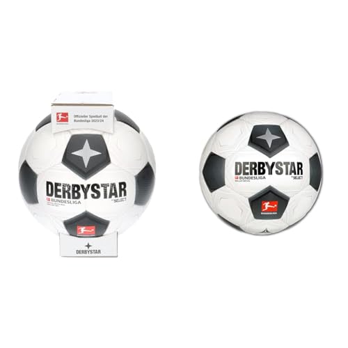 Derbystar Unisex – Erwachsene Bundesliga Brillant APS Classic v23 Fußball, weiß, 5 & Unisex – Erwachsene Bundesliga Brillant Replica Classic v23 Fußball, weiß, 5 von Derbystar