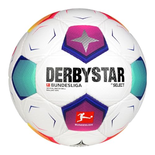 DERBYSTAR Unisex – Erwachsene Bundesliga Brillant APS v23 Fußball, weiß, 5 von Derbystar