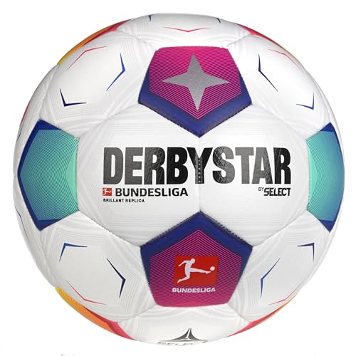 DERBYSTAR Unisex – Erwachsene Bundesliga Brillant Replica v23 Fußball, weiß, 5 von Derbystar