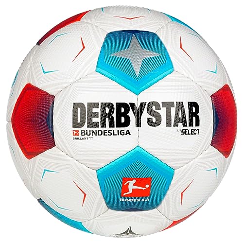DERBYSTAR Unisex – Erwachsene Bundesliga Brillant TT v23 Fußball, weiß, 5 von Derbystar