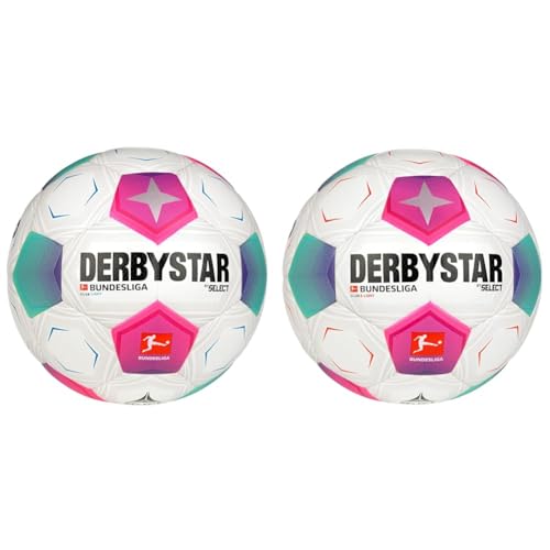 Derbystar Unisex Jugend Bundesliga Club Light v23 Fußball, weiß, 4 & Unisex Jugend Bundesliga Club S-Light v23 Fußball, weiß, 4 von Derbystar