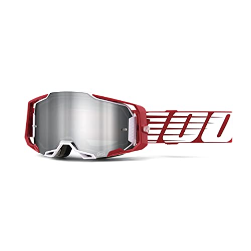 Desconocido Sport Brille 100% Armega Oversized Deep Red/Silver 22, Silber Flash (Silber), Unisex Adulto von 100%