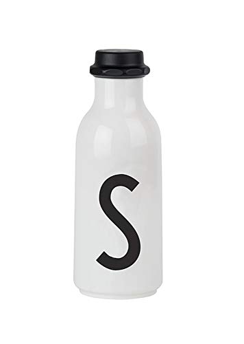 Design Letters Persönliche Trinkflasche Weiß (S) | BPA-Frei | 500 ml | Tritan Wasserflasche im Nordisches Design | Auslaufsicher | Spülmaschinengeeignet | erhältlich von A-Z von Design Letters