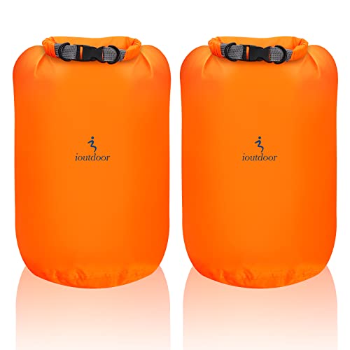 Wasserdicht Tasche - 2 Stück 10L/20L/40L/70L Dry Bag Set, Leicht Outdoor Trockener Sack Wassersport Säcken, Sicherheitsverschluss, für Kayaking Boots-Ausflug Kanu/Rafting/Schwimmen (Orange, 20L*2) von Desoto