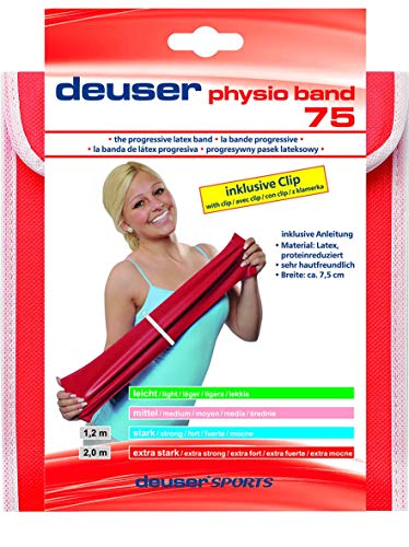 Deuser Unisex – Erwachsene 75 Physioband, grün, 2m lang, 75mm breit EU von Deuser