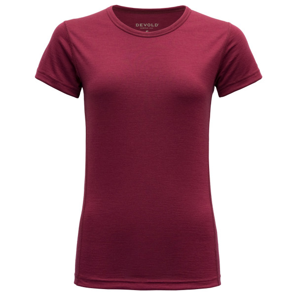 Devold - Breeze Woman T-Shirt - Merinounterwäsche Gr L rot von Devold