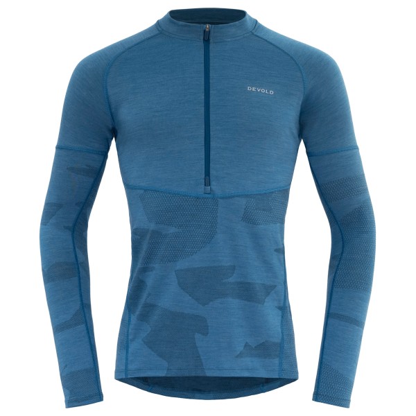 Devold - Standal Merino Shirt Zip Neck - Radtrikot Gr L;M;S;XL;XXL blau;oliv von Devold