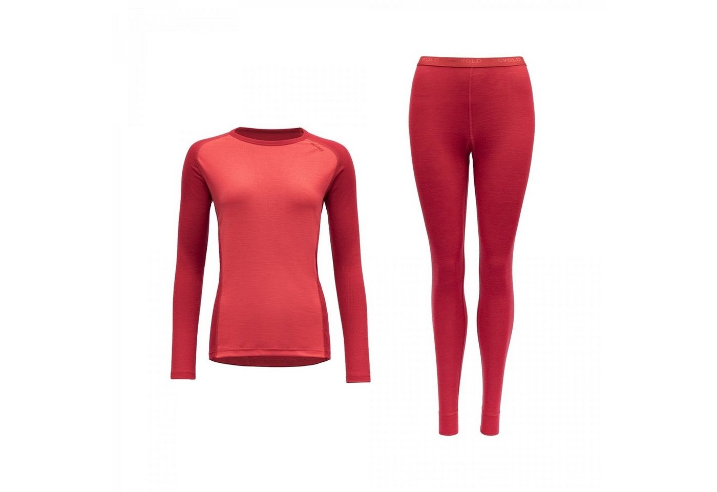 Devold Thermounterhose Multi Sport Women Shirt/Long Johns Funktionsunterwäsche Set rot von Devold