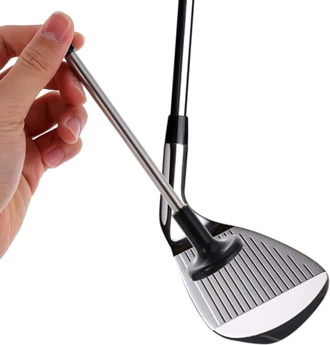 DEWIN Golf Trainingshilfen, Golf Club Schnittrichtungsanzeige Anzeige Werkzeug Dehnbare Golfhilfen (Farbe : Schwarz) von DEWIN