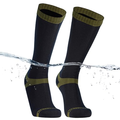 DexShell Trekkings Socken DS636, Olive green stripe (XL) von Dexshell