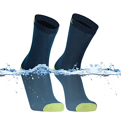 DexShell Ultra dünne Bambus-Socken für Herren XL Navy/Lime von Dexshell