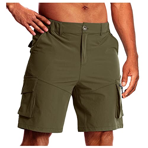 Dhyuen Kurze Hosen Herren Atmungsaktiv Fahrradhose Bequem Loose Herren Jogginghose Leichte Luftige Shorts Herren Sommer Arbeitshosen Männer Latzhose Gummiband Elastischer von Dhyuen