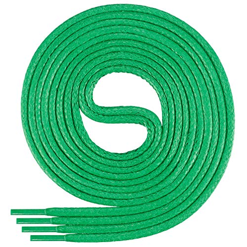 Di Ficchiano gewachste runde Schnürsenkel grün, Schuhband, Laces, Durchmesser 2-4 mm für Businessschuhe, Anzugschuhe und Lederschuhe Farbe: green Länge: 130cm von Di Ficchiano