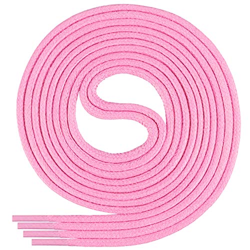 Di Ficchiano gewachste runde pinke Schnürsenkel, Schuhband, Laces, Durchmesser 2-4 mm für Businessschuhe, Anzugschuhe und Lederschuhe Farbe: pink Länge: 130cm von Di Ficchiano