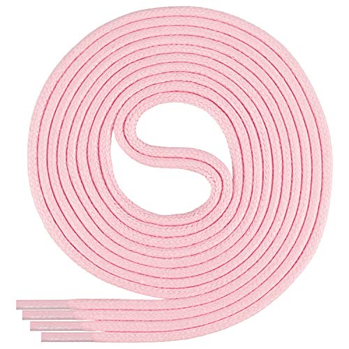 Di Ficchiano gewachste runde Schnürsenkel, Schuhband, Laces, Durchmesser 2-4 mm für Businessschuhe, Anzugschuhe und Lederschuhe Farbe: pink.77 Länge: 130cm von Di Ficchiano