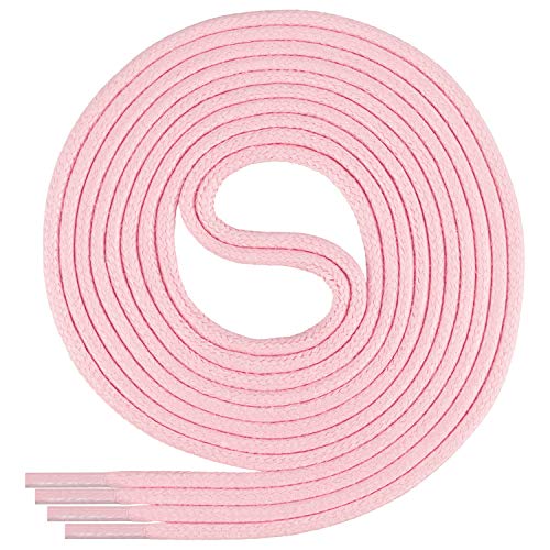 Di Ficchiano gewachste runde Schnürsenkel, Schuhband, Laces, Durchmesser 2-4 mm für Businessschuhe, Anzugschuhe und Lederschuhe Farbe: pink.77 Länge: 180cm von Di Ficchiano