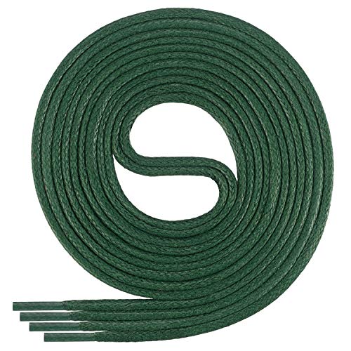 Di Ficchiano gewachste runde Schnürsenkel, Schuhband, Laces, Durchmesser 2-4 mm für Businessschuhe, Anzugschuhe und Lederschuhe Farbe: dark.green Länge: 45cm von Di Ficchiano