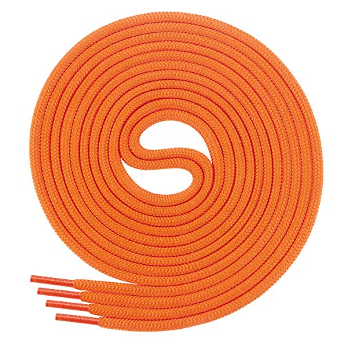 Di Ficchiano Schnürsenkel rund, Rundsenkel für Business- und Lederschuhe, reißfester Allroundsenkel, ø 3mm Farbe orange Länge 100cm von Di Ficchiano