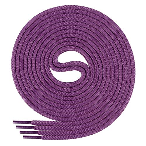 Di Ficchiano Schnürsenkel rund, Rundsenkel für Business- und Lederschuhe, reißfester Allroundsenkel, ø 3mm Farbe violett Länge 80cm von Di Ficchiano