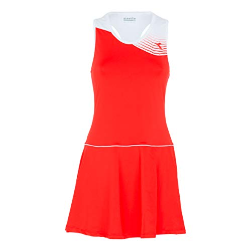 Diadora Damen, Court Kleid Rot, Weiß, XL Oberbekleidung von Diadora