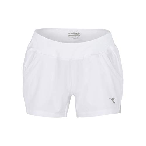 Diadora Damen, Court Shorts Weiß, Grau, XL Oberbekleidung von Diadora