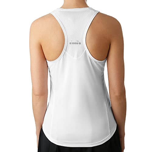 Diadora Damen, Court Tank-Top Weiß, Hellgrau, M Oberbekleidung, M von Diadora