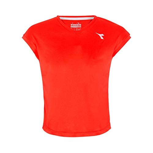 Diadora Mädchen, Team T-Shirt Rot, Weiß, XL Oberbekleidung von Diadora