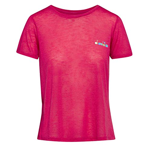 Diadora Damen, Workout T-Shirt Berry, Silber, S Oberbekleidung, S von Diadora