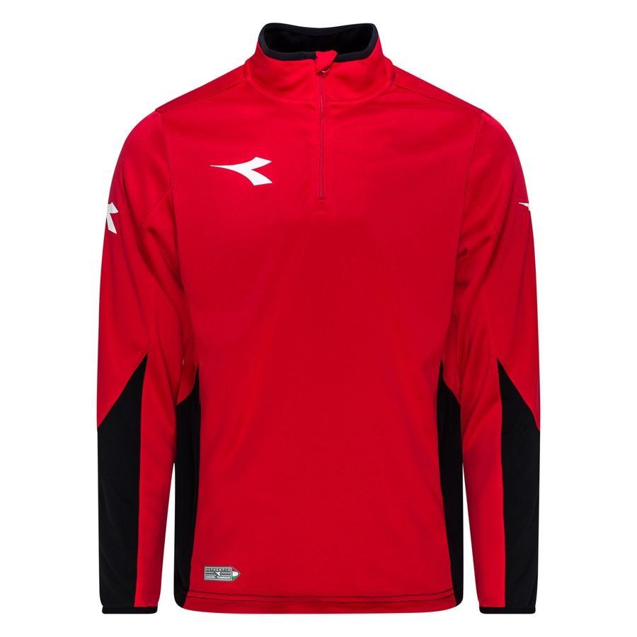 Diadora Trainingsshirt Equipo 1/2 Zip - Rot/Schwarz/Weiß von Diadora