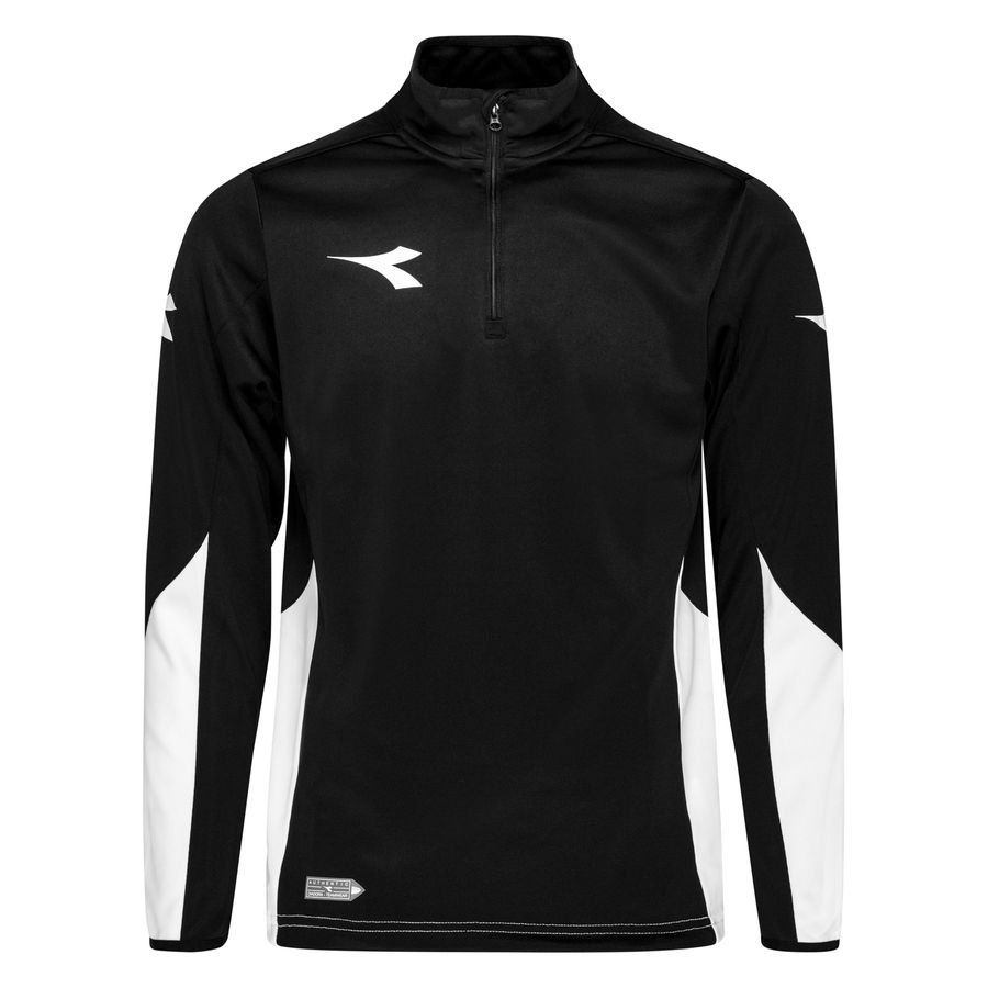 Diadora Trainingsshirt Equipo 1/2 Zip - Schwarz/Weiß von Diadora