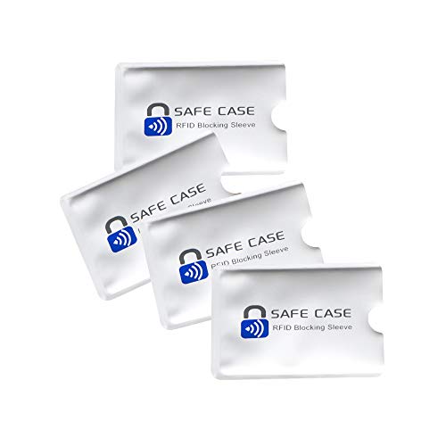 Diawell RFID NFC Kartenschutzhüllen Schutzhülle Blocker Datenschutz Abschirmung Hülle Sleeve EC Karte Kreditkarte Personalausweis Kreditkarte für Geldbeutel (4X) von Diawell