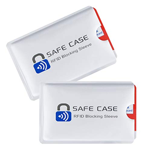 Diawell RFID NFC Kartenschutzhüllen Schutzhülle Blocker Datenschutz Abschirmung Hülle Sleeve EC Karte Kreditkarte Personalausweis Kreditkarte für Geldbeutel (2X) von Diawell