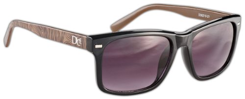 Dice Unisex Sonnenbrille, shiny black/brown, one size, D06210-21 von Dice