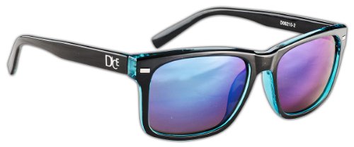 Dice Unisex Sonnenbrille, shiny black/transparent blue, one size, D06210-2 von Dice