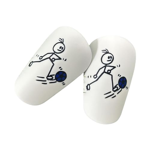 Dickly 2 Stücke Mini Fußball Schienbeinschoner Beinschutz für Kinder Stoßfest Leichte Bequeme Fußballausrüstung, Blau von Dickly
