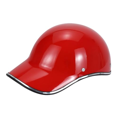 Dickly Autocycle-Helm, Fahrradhelm für Erwachsene, verstellbar, bequem, atmungsaktiv, Fahrradhelm, Baseballkappe, Halbhelm für Mädchen und Jungen, Rot von Dickly
