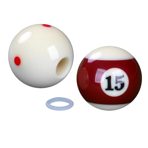 Dickly Billard-Spielball mit Loch, Pool-Stick-Trainer, 57,2 mm Billard-Ausrüstung, Billard-Stick-Schlagtrainer, mit Zielball von Dickly