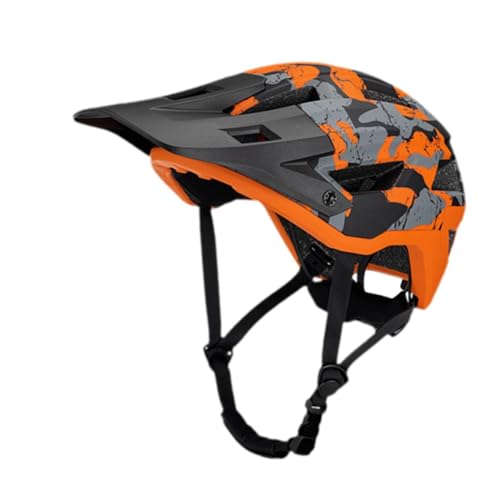 Dickly Fahrradhelm Mountainbike-Helm, Fahrradausrüstung Komfort Biker Einstellbarer Kopfumfang Rollerhelm Fahrradhelm, Orange von Dickly