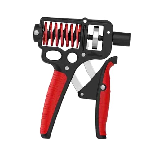 Dickly Handgriff-Stärker, Handtrainer für das Fingerkrafttraining, robuster, Verstellbarer Hand-/Fingertrainer, rot schwarz von Dickly