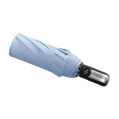 Dickly Kleiner Regenschirm Kompakter Taschenschirm Verstärkte Fiberglas-Speichen mit 8 Speichen, Himmelblau von Dickly
