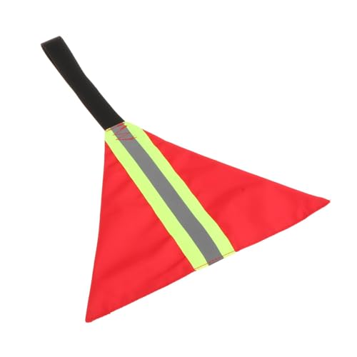 Dickly Sichere Reiseflagge für Kajak-Kanu-Abschleppen, Warnflagge, gut sichtbar, reflektierend, für Fahrrad, Reiseboote, Kajak-Zubehör, Rotes Dreieck von Dickly