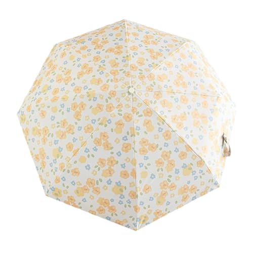 Dickly Taschenschirm, kompakter Regenschirm. Sonnenschutz, Reiseschirm. Winddichter Regenschirm für Outdoor-Aktivitäten und Wandern, Fünffach gefalteter Regenschirm von Dickly