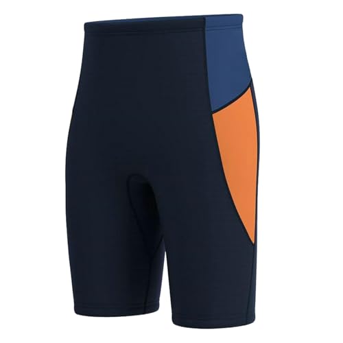 Dickly Herren Neopren-Shorts, 3 mm Neopren-Shorts, Badehose Leggings Badehose für Schnorcheln Surfen Wassersport, Schwarz L von Dickly
