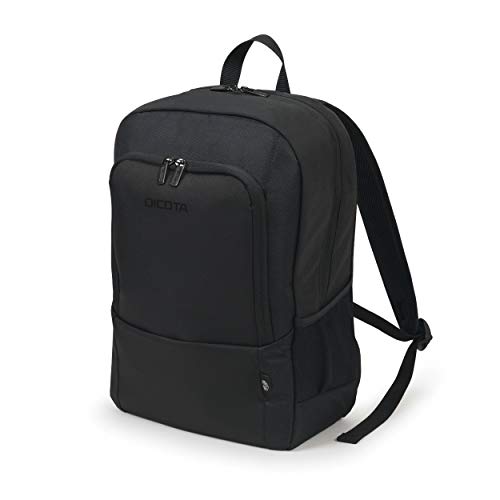 DICOTA Eco Backpack BASE 15-17.3 – leichter Notebook-Rucksack mit Schutzpolsterung und Stauraum, schwarz von Dicota