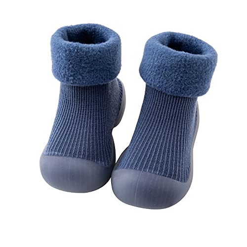 Barfußschuhe Baby - Sockenschuhe Kinder Baby Schuhe Ab 1 Jahr Sockenschuhe Krabbelschuhe Baby Lederpuschen Baby Stoppersocken Baby Baby Hausschuhe Gummistiefel 21 rutschfeste Socken Baby von Didadihu