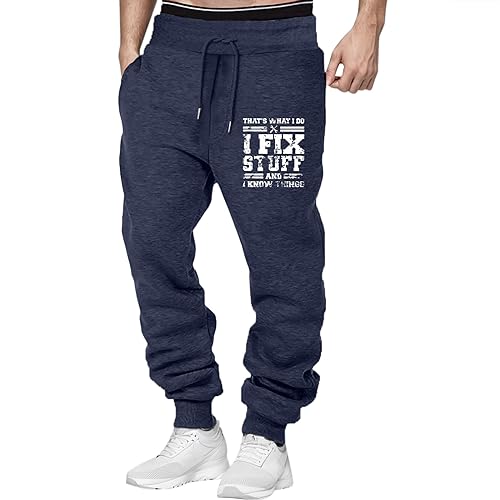 Jogginghose Schwarz Herren - Baggy Große Größen Cargohose Warm Dicke Lang Hosen Lang Activewear Jogger Gefütterte Schlupfhose Sporthosen Pyjamahose Schwarze Graue von Didadihu