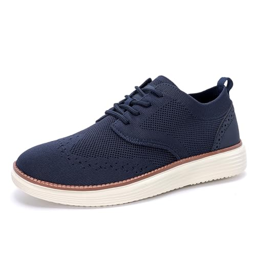 Wearbreeze Schuhe Herren Breite Füße Breeze Urban Sommerschuhe Atmungsaktive Sommer Orthopädische Schuhe Ultrabequeme Mesh Bootsschuhe Sneaker,02 Dunkelblau,39/EU von Didadihu